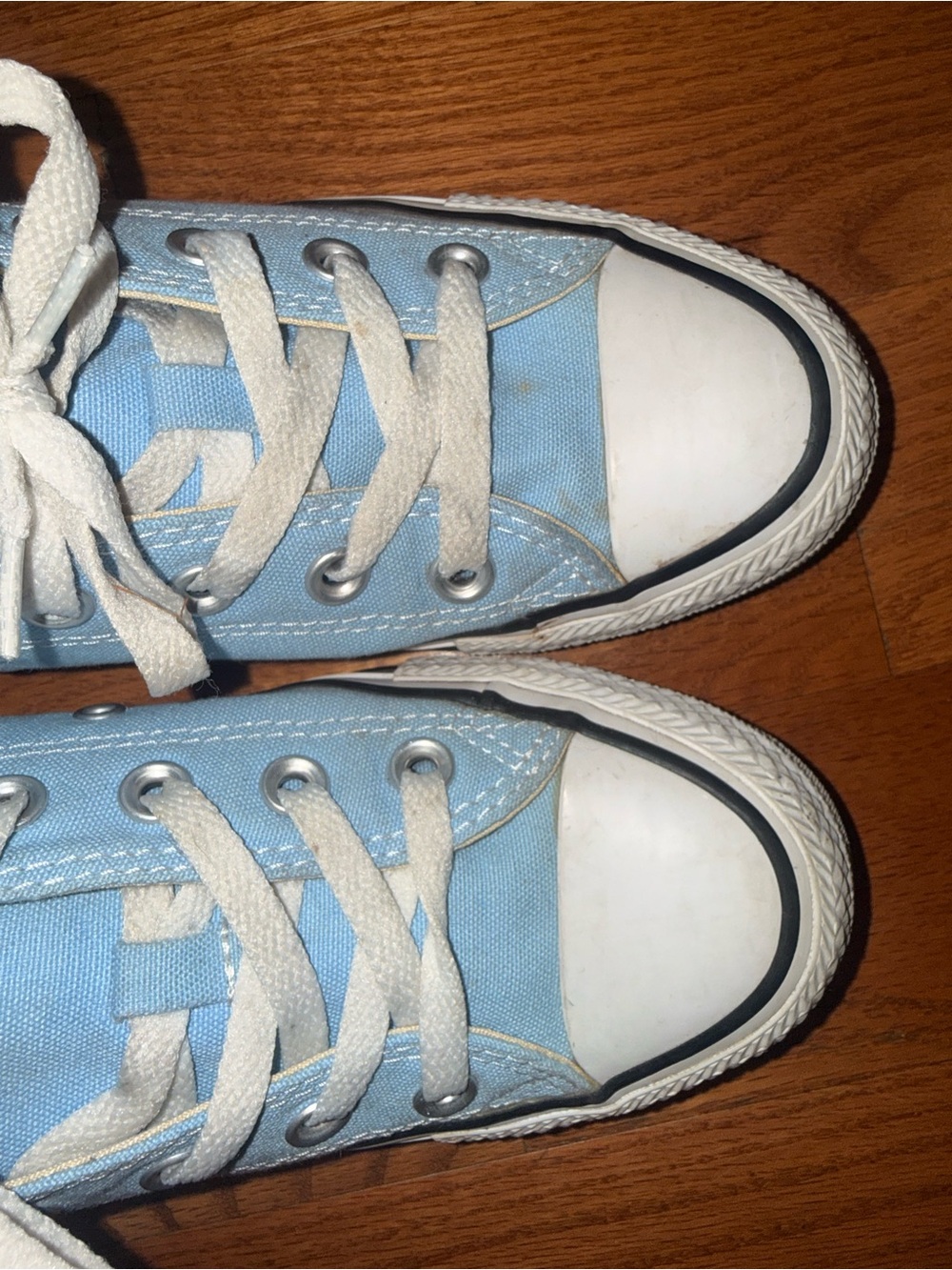 Converse Kids Light Blue Canvas Low Top Sneakers - Picture 2 of 3